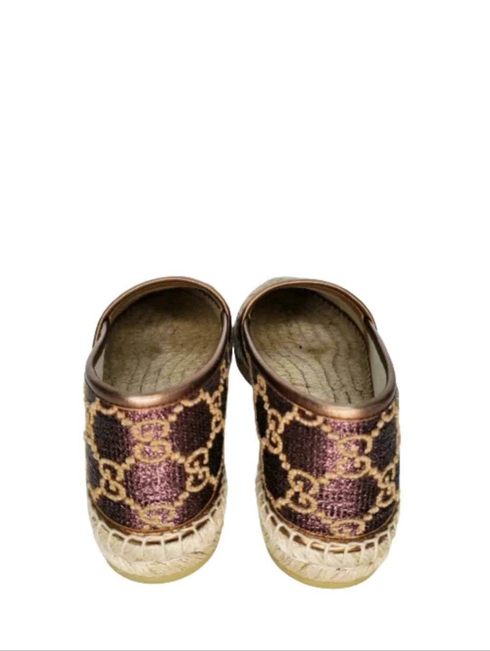 Gucci Heritage GG Lamé Metallic Espadrilles